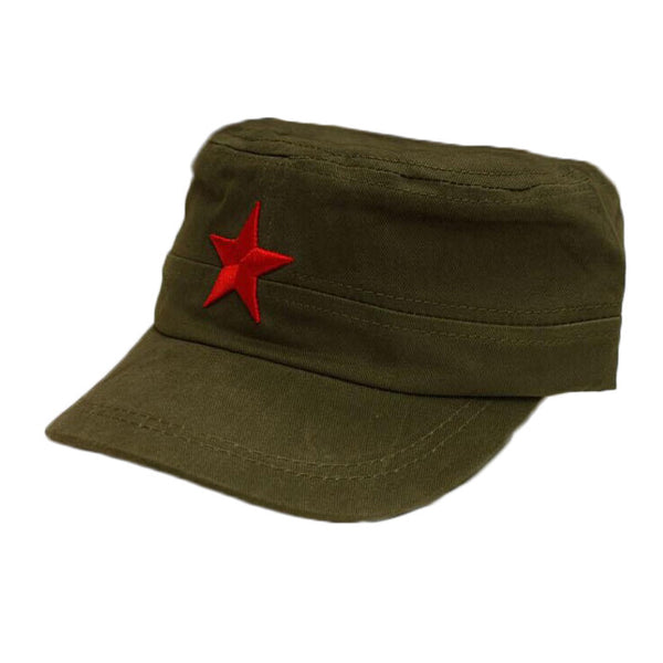 Fashion Military caps red star unisex hats