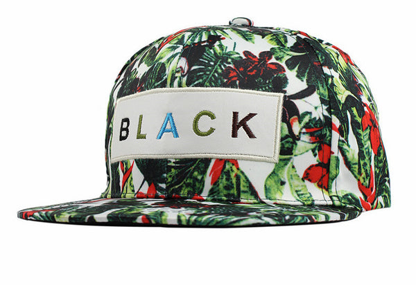 New Style Flower Label Snapback Cap Hip Hop Cap Floral Casquette Snap Back Fashion Baseball Cap
