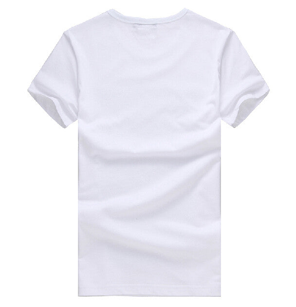 White Tee Style Fashion 2016 Cotton O-neck