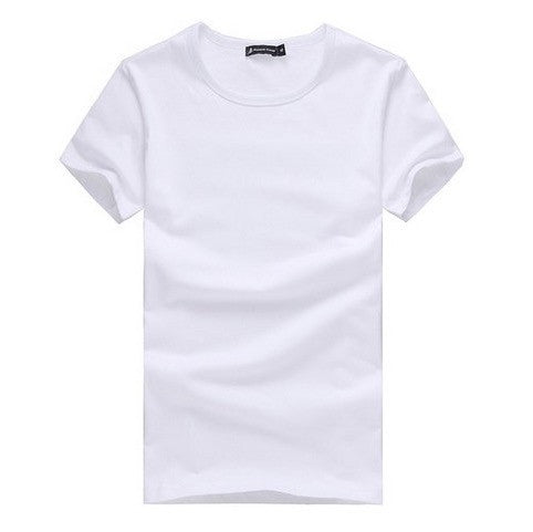 White Tee Style Fashion 2016 Cotton O-neck
